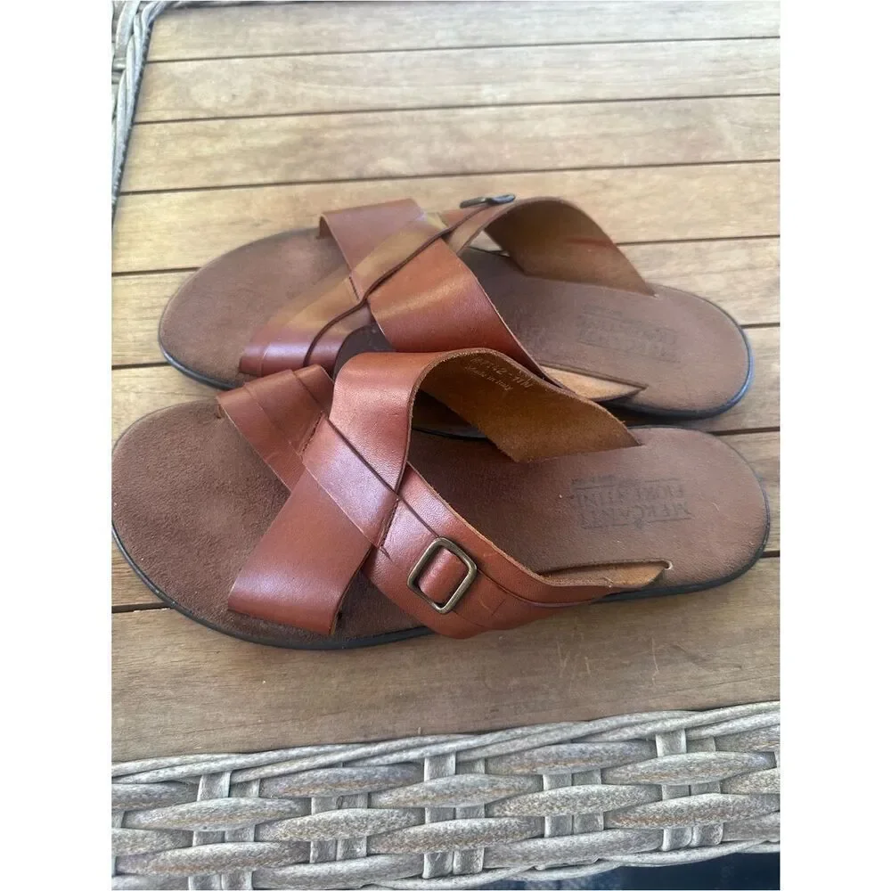 Mercanti Fiorentini Brown Leather Men’s Sandals 11